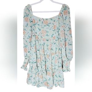 Lush Smocked Floral Mini Dress, Size M!